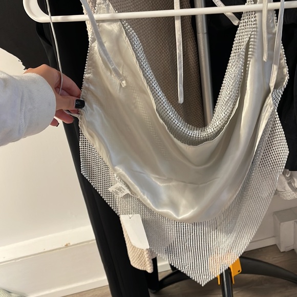 Crystal open back draped top - One size - Picture 3 of 4